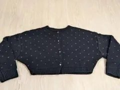 WILLFULLY ハートドット　ジャカード リバーシブルカーディガン