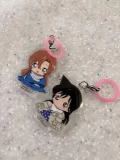 名探偵コナン 毛利蘭　萩原千速　ふらっとめじるしアクセサリー ちぢませ隊ver.