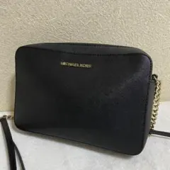 マイケルコース　ショルダーバッグ　レザー　ブラック