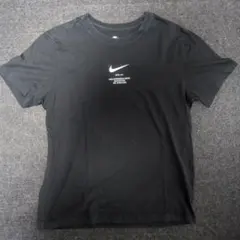 【希少XL】NIKE バックプリント Tシャツ スウッシュ ブラック