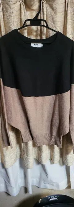 AZUL by MOUSSY 長袖セーター M 黒とベージュ