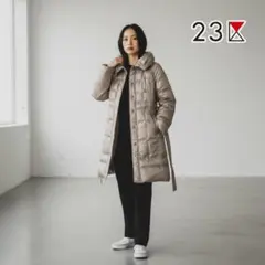 ニジュウサンク 23区 キルティング ダウンコート ジャケット ベルト Mサイズ