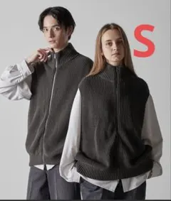 【CLEL】ルーズローゲージドライバーズニットベスト