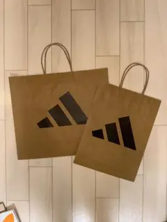 adidas ショップ袋 ショッパー 紙袋 2枚セットのサムネイル