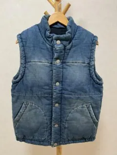 ベスト　メンズL　ジーンズジャケット　中綿　BLUE　（サンプル品）