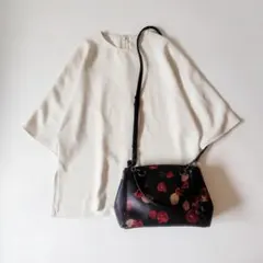 COACH コーチ ショルダーバッグ ハンドバッグ 花柄 ブラック