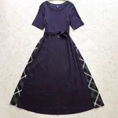 ブルーレーベル ウェザーストレッチチェックコンビドレス 38 - メルカリ