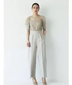 【LAGUNA MOON】LADYパネルレースドッキングコンビネゾン