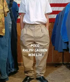 たけのこ様　w36 90s ANDREW PANT ポロラルフローレン ベージュ たけのこ様 w36 90s ANDREW PANT ポロラルフローレン ベージュ - メルカリ