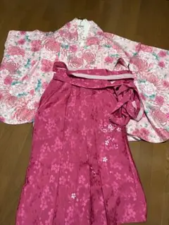 花柄 袴セット ピンク系