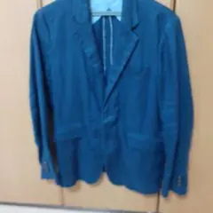 ネイビー 麻100% ジャケット