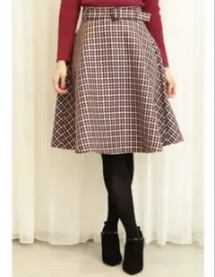 クラブチェックフレアースカート PROPORTION BODY DRESSING