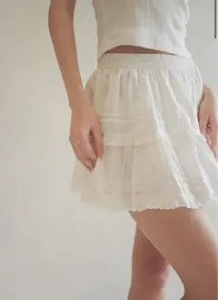 Thevirgins flower cotton lace skirt