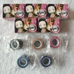 セール 新品未開封☆ 【鬼滅の刃】 マスキングテープ ぷっちょ 5個セット