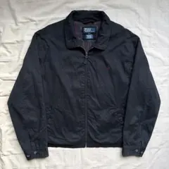 90s ポロラルフローレン　スイングトップ　黒　良フェード　裏地チェック　M 90s ポロラルフローレン スイングトップ 黒 良フェード 裏地チェック M