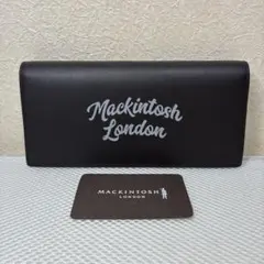 【未使用品】マッキントッシュロンドン ロゴ レザー かぶせ長財布 ブラウンのサムネイル