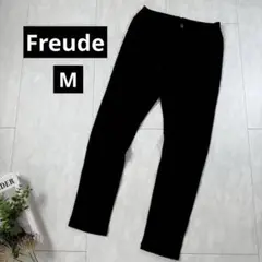 【Freude】しまむら・ストレッチレギンスパンツ・柔らか・裏起毛◇ブラック・M