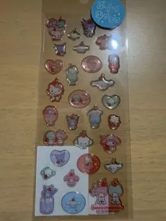 キラフチ樹脂盛りシール　サンリオ　ぷっくりシール