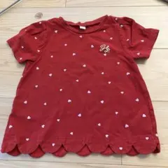 après les cours Tシャツ 110cm レッド ハート柄のサムネイル