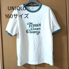 UNIQLO AIRism Tシャツ【160サイズ】KIDS テニスロゴ