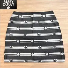 ☆お値下げ／タグ付未使用／MARY QUANT／デイジー ボーダー スカート／Mのサムネイル