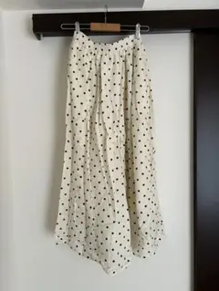 新品タグ付き【Samansa Mos2】柄アソートウエストタックギャザーパンツ