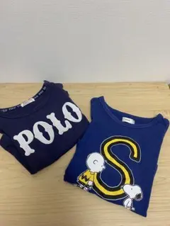 カットソー　トップス　セット　２枚組　キッズ　110cm ネイビー　子供服