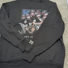 KISS グラフィックスウェット M ブラック 黒 トレーナー プルオーバー