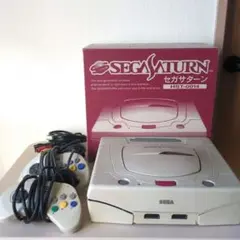 【ジャンク】セガサターン 本体 外箱 コントローラー2個 ケーブル一式