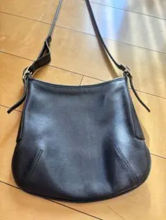 オールドCOACH レザー ショルダーバッグ ブラックのサムネイル