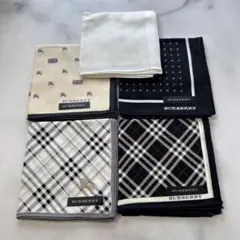 【送料込】バーバリー BURBERRY ハンカチ 5枚セット 未使用 まとめ売り
