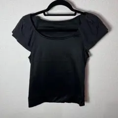 ユキトリイ ブラック シルク入り トップス 38