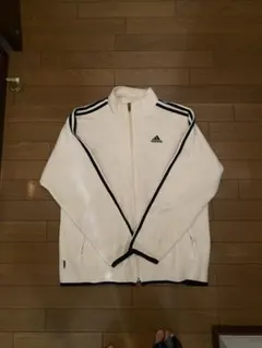 adidas フリースジャケット ホワイト