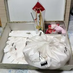 ★美品お宮参り　女の子４点セット 鶴刺繍付き