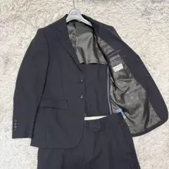 【美品】オリヒカ　ビジネススーツ ストライプ　ストレッチ　背抜き