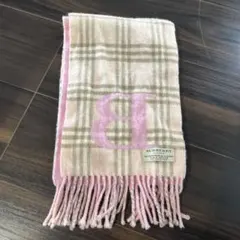 BURBERRY チェック柄 マフラー ピンク