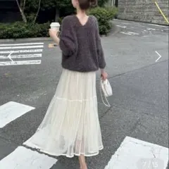 シフォン ロングスカート