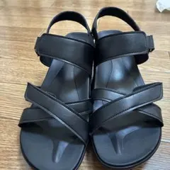 リゲッタ　厚底 ウェッジソール クロス ベルト　黒　ブラックのサムネイル