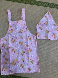 くまの学校　エプロンと三角巾セット 130