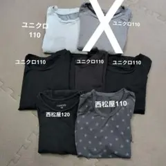 ユニクロ、西松屋110、120下着 ヒートテック ６枚セット