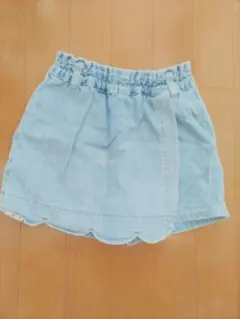 ライトブルー フラワー柄 ショートパンツ