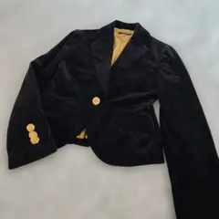 レピスリー l'epicerie ジャケット ブラック 黒 ベロア 金ボタン S