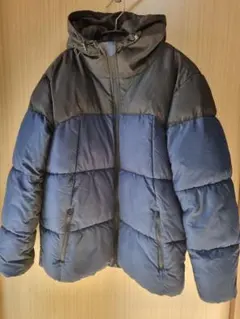 中綿ジャケット ネイビー×黒　Mサイズ