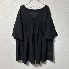 新品　サマンサモスモス　2WAYシャーリングチュニック　ブラックのサムネイル