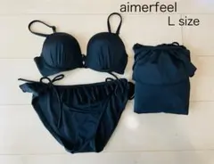 aimerfeel エメフィール　ビキニ ワンピース　3点セット ブラック Lのサムネイル