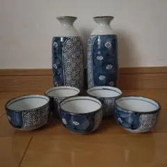 九谷焼 錦山　御酒器セット（徳利とお猪口セット）