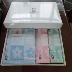 花柄タオルセット 3枚入り ギフトボックス