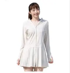 金土日限定値下げ ラッシュガード ワンピースタイプ アイボリー ホワイト