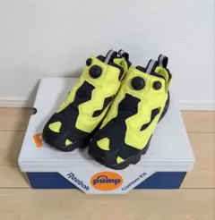 23cm 新品 REEBOK INSTAPUMP FURY OG 蛍光イエロー