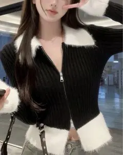 ジップアップカーディガン